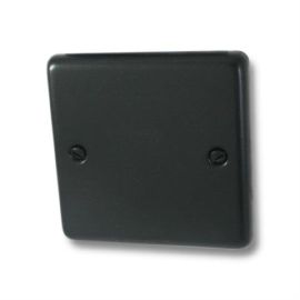G and H Electrical CFB31 Contour Flat Black Single Blank Plate