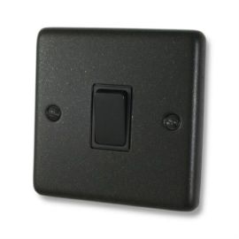G and H Electrical CG1B Contour Graphite 1 Gang Black Light Switch