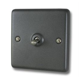 G and H Electrical CP281 Contour Pewter 1 Gang Toggle Switch