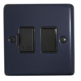 G and H Electrical CRB57B Contour Blue Black Switched Fused Spur