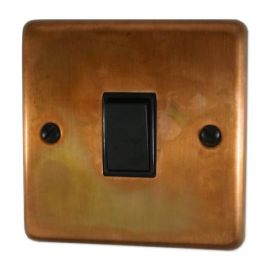 G and H Electrical CTC5B Contour Tarnished Copper 1 Gang Black Intermediate Switch