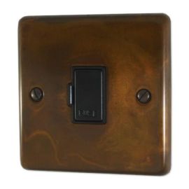 G and H Electrical CTC90B Contour Tarnished Copper Unswitched Fused Spur