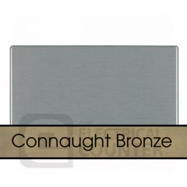 Hamilton 7HBCBPD Hartland CFX Screwless Connaught Bronze 2 Gang Blank Plate image