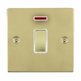 Hamilton 81DPNPB-W Sheer Polished Brass 1 Gang 20AX Neon Switch - Brass and White Insert