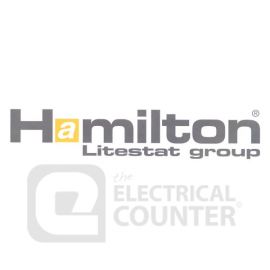 Hamilton 84SS2USBULTSS-B Sheer Satin Steel 2 Gang 13A 2 Pole 2x USB-A 2.4A Switched Socket - Steel and Black Insert