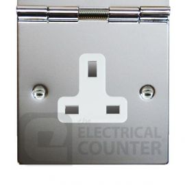 Bright Chrome 1 Gang 13A Unswitched Floor Socket image