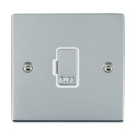 Hamilton 87FOBC-W Sheer Bright Chrome 1 Gang 13A Fused Spur Unit - White Insert