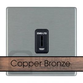 Hamilton 8CBCKELB Sheer CFX Copper Bronze 1 Gang 20AX 2 Way EMG LTG TEST Key Switch - Black Insert image