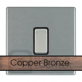 Hamilton 8CBCR212BL-B Sheer CFX Copper Bronze 1 Gang 20AX 2 Way Switch - Black Insert image