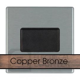 Hamilton 8CBCTPBL-B Sheer CFX Copper Bronze 1 Gang 10A Triple Pole Fan Isolator Switch - Black Insert image