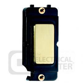 Grid-IT Polished Brass Blank Grid Fix Module with a Black Surround image
