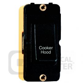Grid-IT Black DP 20AX Rocker Module "Cooker Hood" Printed Black Insert image