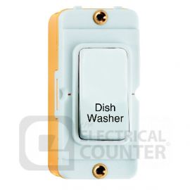 Grid-IT White DP 20AX Rocker Module "Dish Washer" Printed, White image