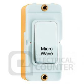 Grid-IT White DP 20AX Rocker Module "Micro Wave", White Surround image