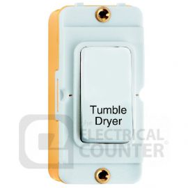 Grid-IT White DP 20AX Rocker Module "Tumble Dryer" Printed image