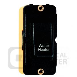 Grid-IT Black DP 20AX Rocker Module "Water Heater" Printed