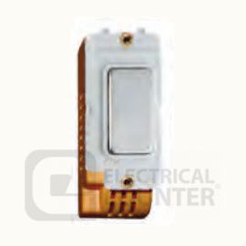 Grid-IT Satin Steel Multi-way Touch Master Grid Dimmer Module, White