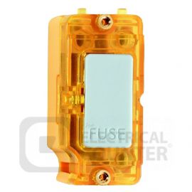 Grid-IT White 13A Fuse Grid Fix Module with an Amber Neon image