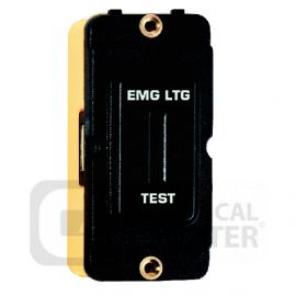Grid-IT Black 2 Way 20AX Key Switch Module "EMG LTG Test" Printed 