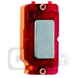 Grid-IT Satin Steel Grid Fix Module with a Red Neon