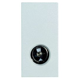 Hamilton MOD-TVIW EuroFix White 25x50mm Non-Isolated 1in-1out Isolated Coaxial Outlet Module