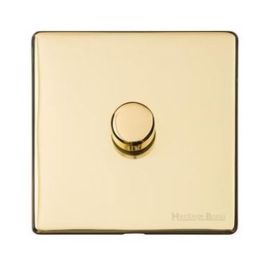 Heritage Brass X01.260.400 Vintage Polished Brass 1 Gang 400W Leading Edge Dimmer Switch