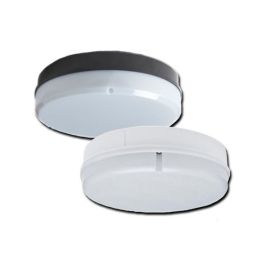 Black LED 15W Cool White Circular Fitting with Photocell IP65 4000K image