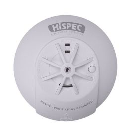 HiSPEC HSSA-PH-FF10 Smoke and Heat Detector Mains Wired Interconnection Capability 10 year Rechargeable Lithium Battery Backup