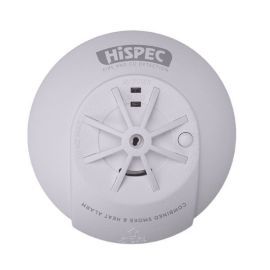 HiSPEC HSSA-PH-RF10-PRO Smoke and Heat Detector Mains Wireless Interconnection Capability 9V Backup with Test and Hush Buttons image