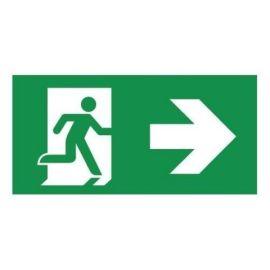 Perspex Exit Legend (Arrow Right) for LED Exit Box image