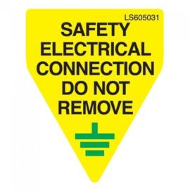 "SAFETY ELECTRICAL CONNECTION" Electrical Safety Labels - Roll of 100 image