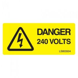 "DANGER 240 VOLTS" Electrical Safety Labels - Roll of 100 image
