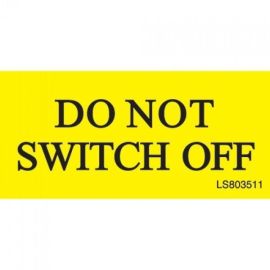 "DO NOT SWITCH OFF" Electrical Safety Labels - Roll of 100 image