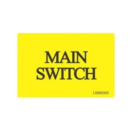 "MAIN SWITCH" Electrical Safety Labels - Roll of 100 image