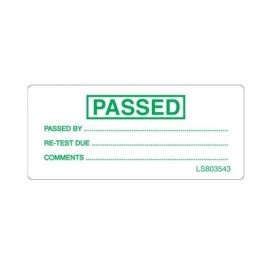 "PASSED TEST" Electrical Safety Labels - Roll of 100 image
