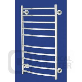 Hyco AQ100LC Stainless Steel Aquilo Curved Ladder Electric Towel Rail 100W
