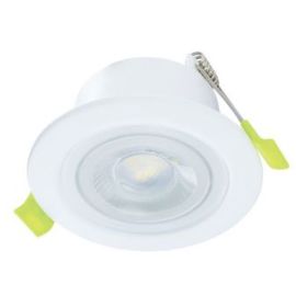 Integral LED ILDLFR65M003 EcoGuard White IP65 5W 600lm 3000/4000/5000K 38 Deg. 65mm Dimmable Fast Connect Fire Rated Downlight