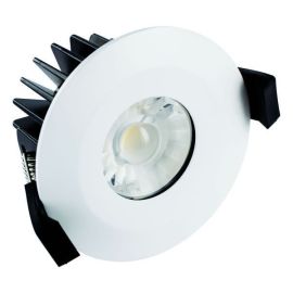 Integral LED ILDLFR70B001 White IP65 6W 430lm 3000K Static Fire Rated Dimmable Downlight