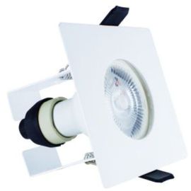 Integral LED ILDLFR70D009 Evofire White IP65 70mm Square Fire Rated Downlight with GU10 Holder and Insulation Guard