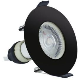 Integral LED ILDLFR70D028 Evofire Black IP65 70mm Fire Rated Round Downlight with GU10 Holder