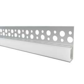 Integral LED ILPFR152 1m Aluminium Frosted Diffuser Recessed Profile with 2 Endcaps