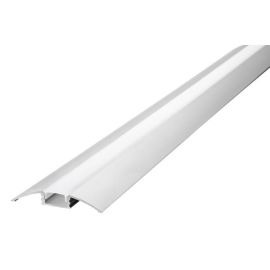 Integral LED ILPFS103 2m 52.3 x 8.1mm Aluminium Frosted Diffuser Surface Profile with 2 Endcaps and 4 Mounting Brackets image