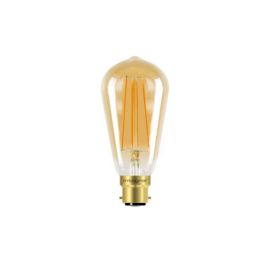 Integral LED ILST64B22D004 5W 1800K B22 ST64 Dimmable Sunset Vintage Amber Lamp image