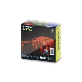 Integral LED ILSTRGBA159B IP20 4.5W/m RGB 10mm 5m Reel Plug and Play LED Strip Kit with IR Controller - UK Plug