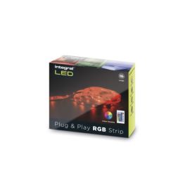 Integral LED ILSTRGBA160B IP20 4.5W/m RGB 10mm 10m Reel Plug and Play LED Strip Kit with IR Controller - UK Plug