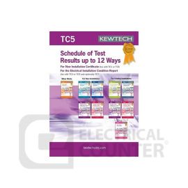 Schedule of Test Results up to 12 Ways - Contains 40 Certificates (10 Pack, 18.64 each)