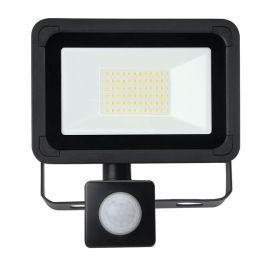 Lumineux 430019-PIR Lifford Black IP65 Rated LED AC Floodlight with PIR 30W 4000K image
