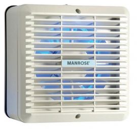 Manrose WF150AP 6 Inch Window And Wall Extractor Fan Auto Internal Shutter with Cord