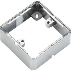 Knightsbridge 1GSBPC Polished Chrome 1 Gang Surface Box for Knightsbridge Screwless and Flat Plate Ranges image