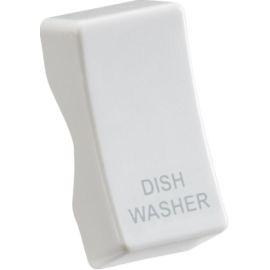 Knightsbridge CUDISH Grid White DISHWASHER Curved Edge Switch Cover image